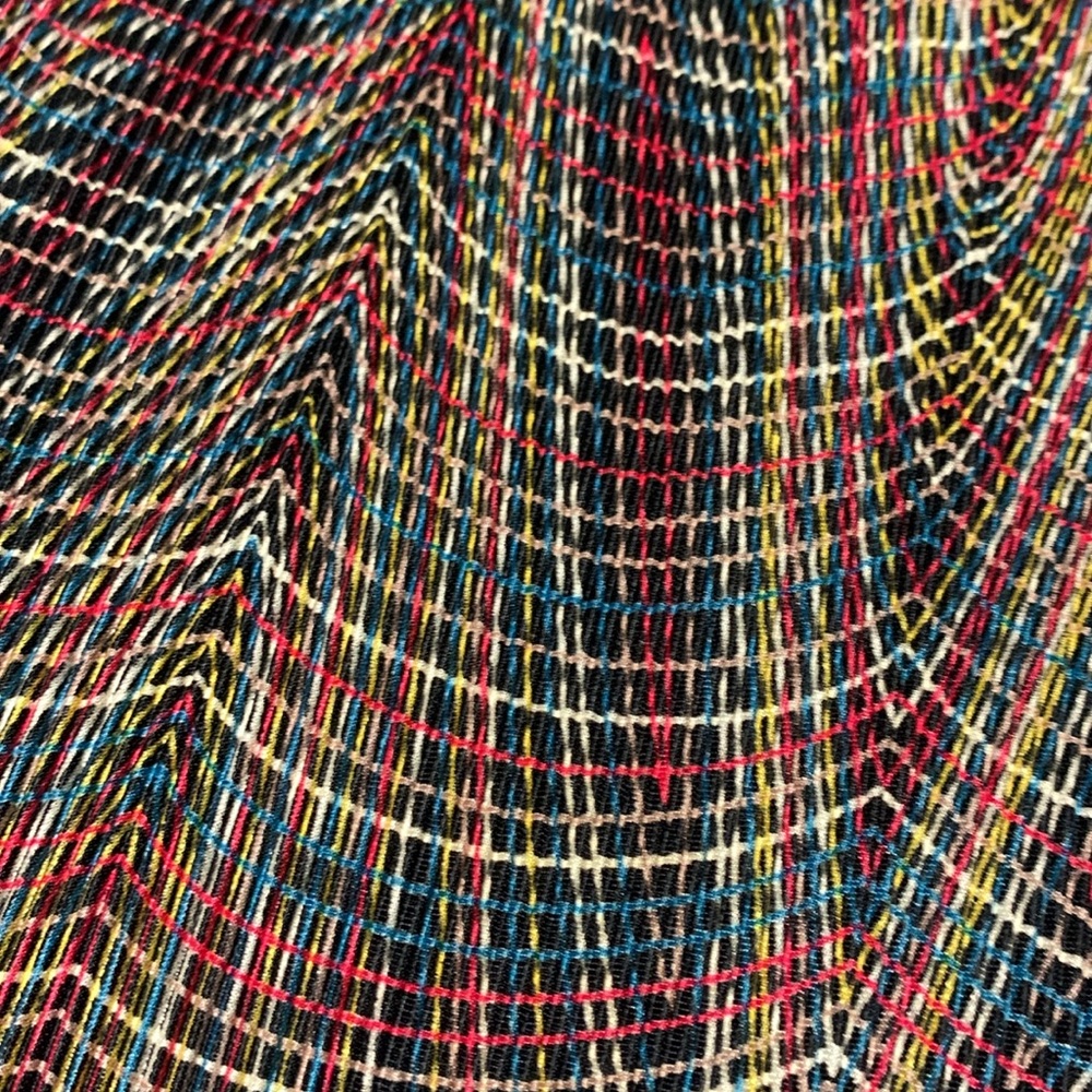 Vintage Geometric Print Pleated Skirt Size M
